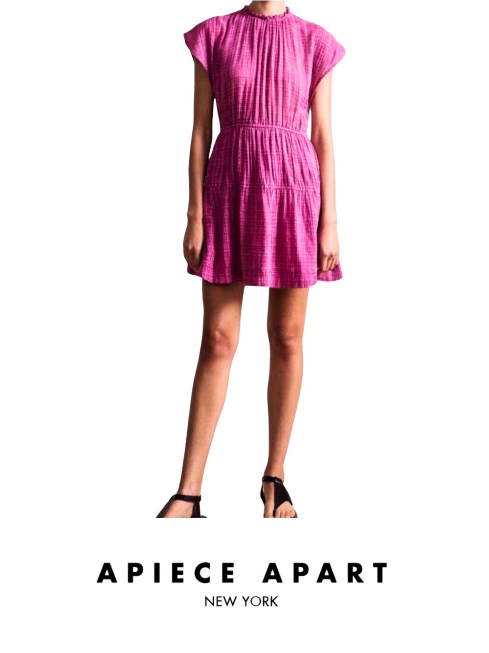 Apiece Apart - Gorgeous Lightweight A-Line Pink Dress, Size XS